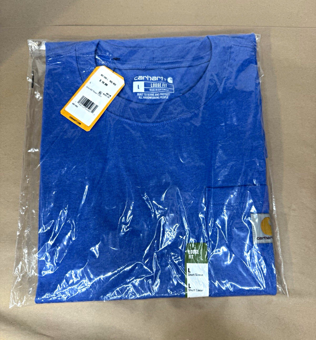 Carhartt K87-M Loose Fit Blue Pocket T-Shirt Men’s L Regular Short Sleeve