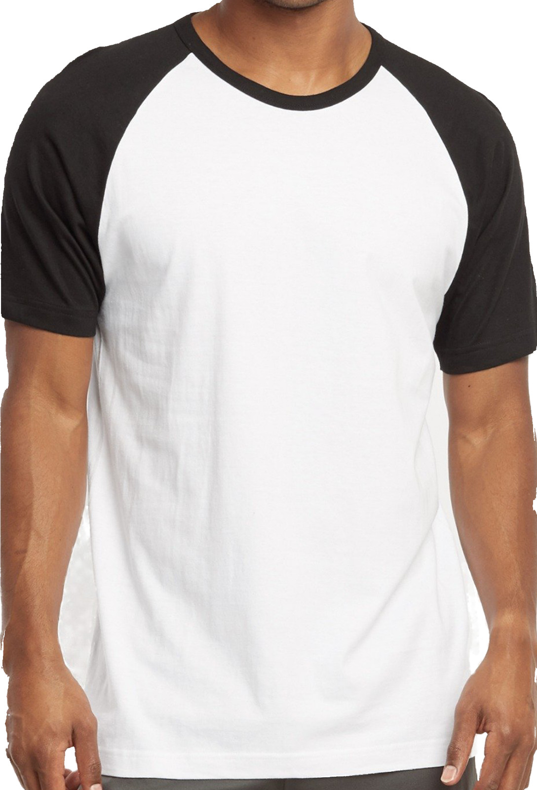 Raglan Baseball Tee-Shirt Premium Cotton Jersey Short Sleeve Men’s New Two Tone
