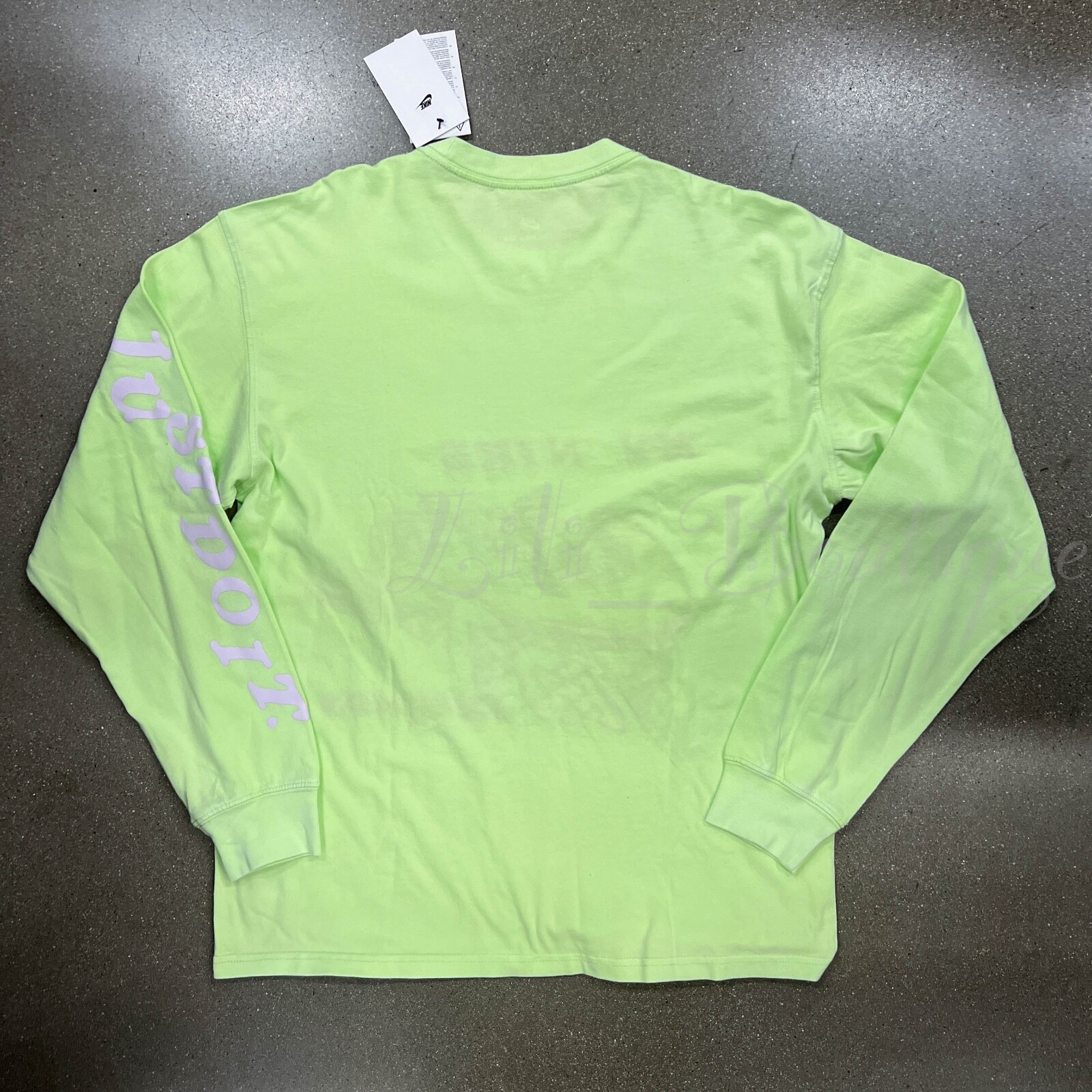 Nike Men’s Sportswear Max90 LongSleeve Cotton Tee Shirt DZ3080-383 Lime Size XXL