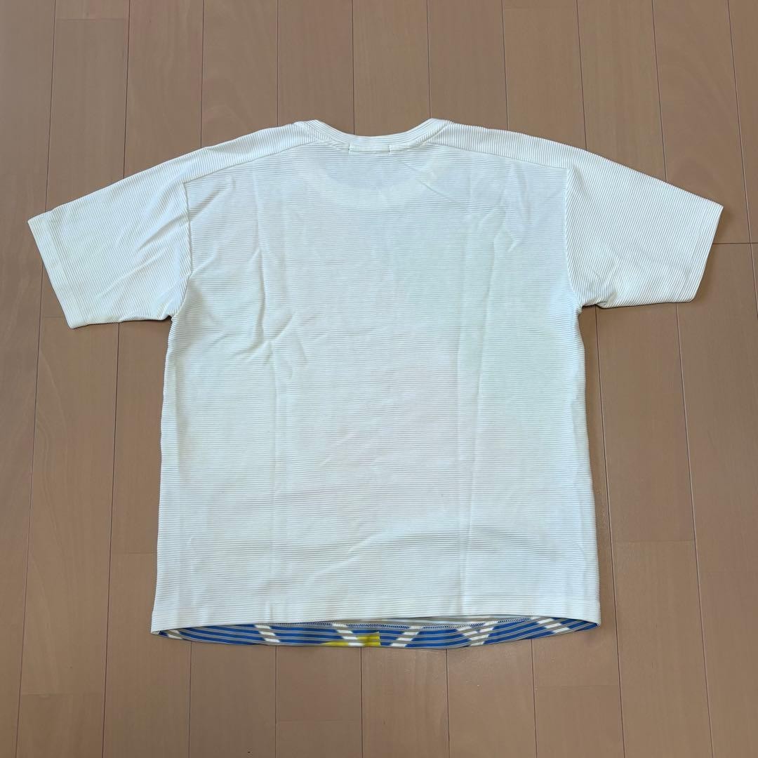 ISSEY MIYAKE MEN 18AW Embossed Pleats T-Shirt Size 2 Short sleeves Used