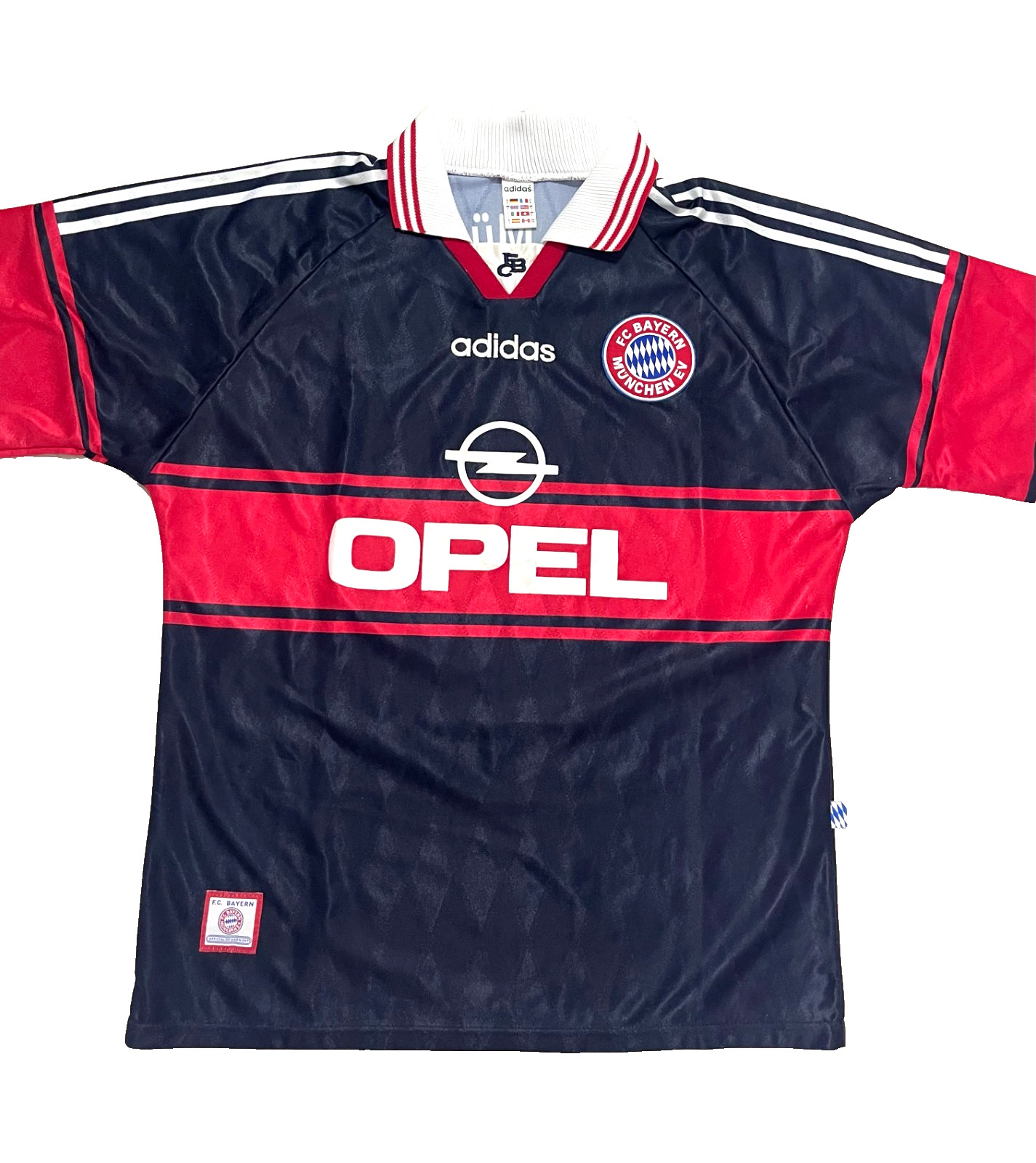 Bayern Munich 1997 1998 1999 Home Shirt Adidas Opel Vintage Jersey Size L