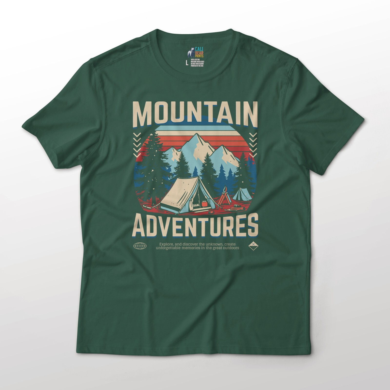 Mountain Adventures, Explore the Unknown Nature Art Graphic T-Shirt