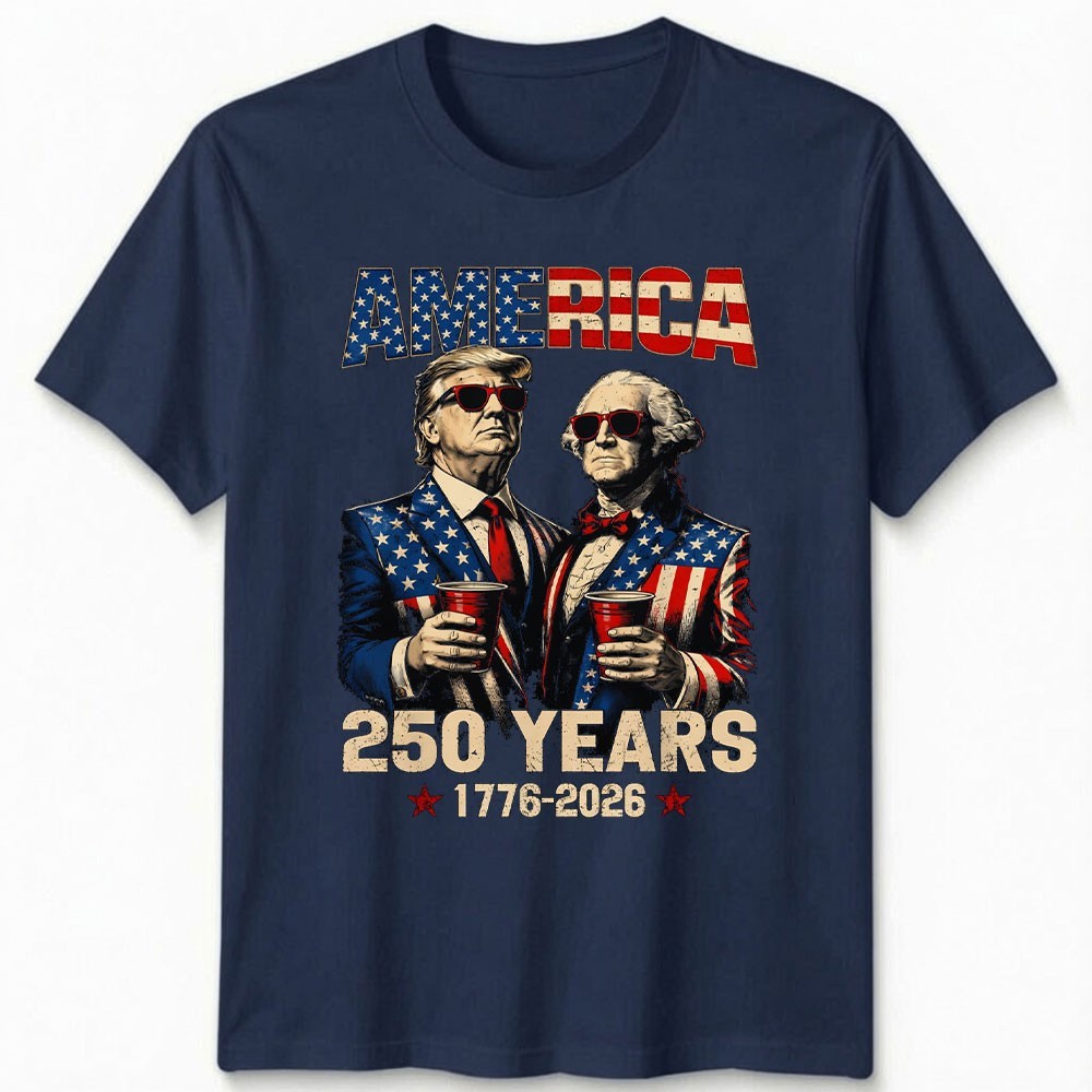 250 Years America Anniversary 250th Funny Trump Washington Unisex T-Shirt
