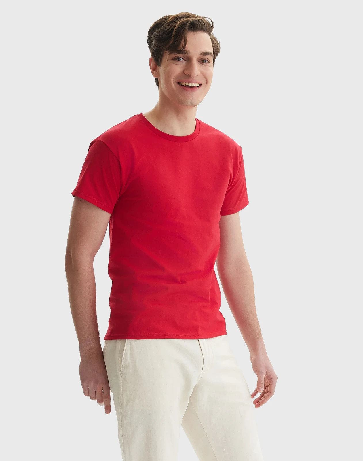Hanes Men Crew neck T-Shirt 4-Pack ComfortSoft 100% Cotton Heavyweight Tee Plain