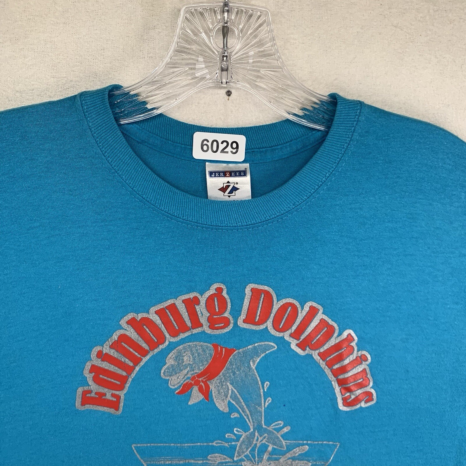Vintage Blue T Shirt Mens Size Medium Edinburg Dolphins Adventurer Club Director