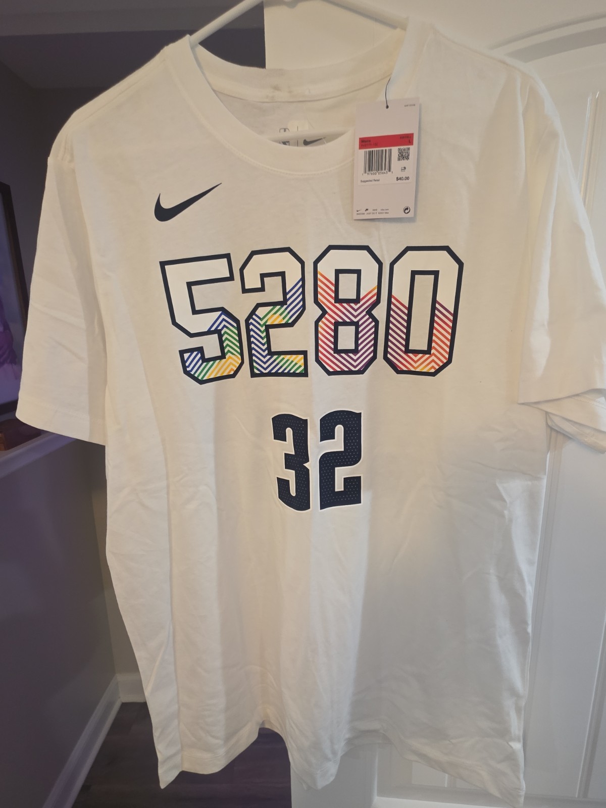Nike Aaron Gordon Nuggets 5280 City Edition Shirt Large NBA Dri Fit NWT