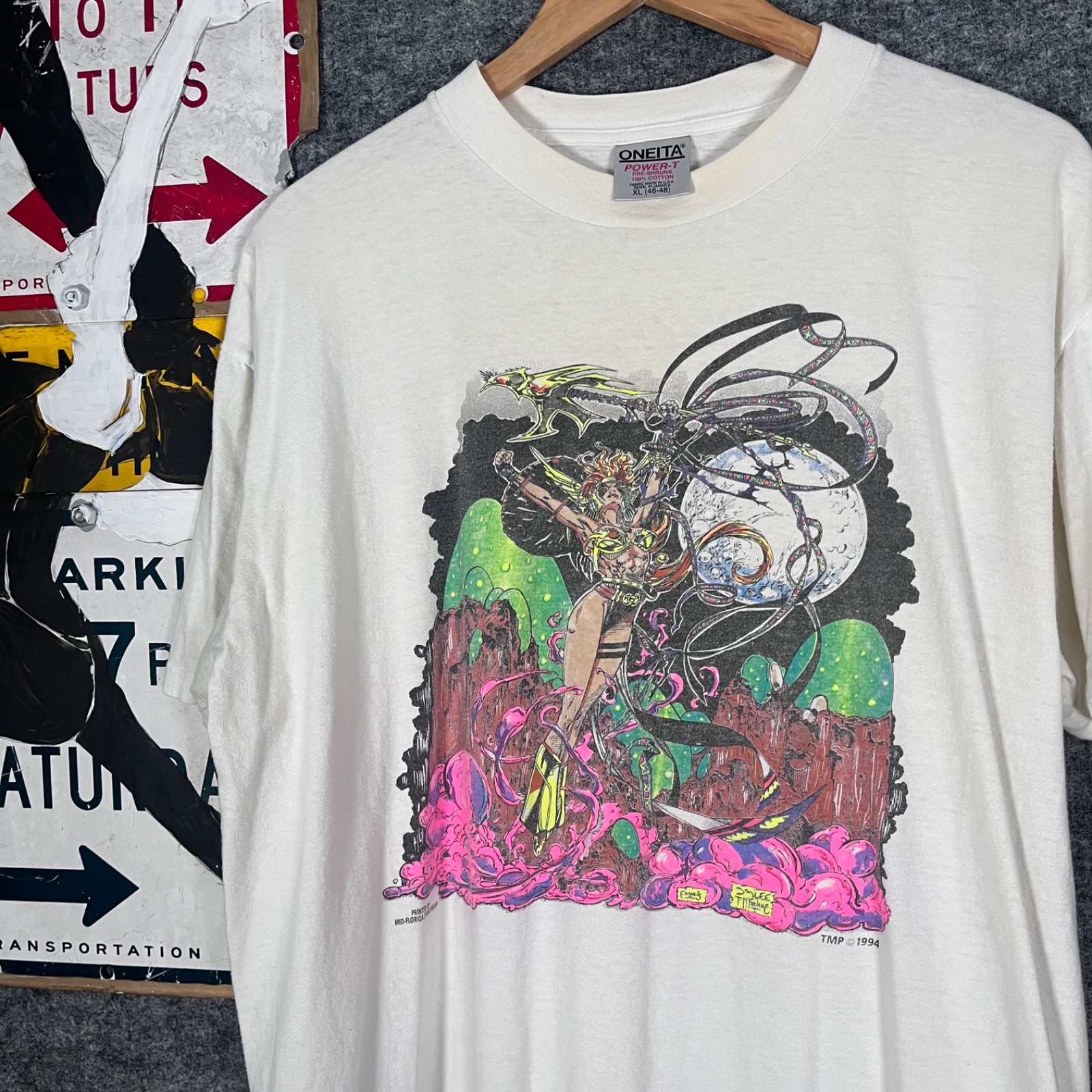 Vintage 90s Todd McFarlane Spawn Comics Images 1994 Angela T Shirt Size XL