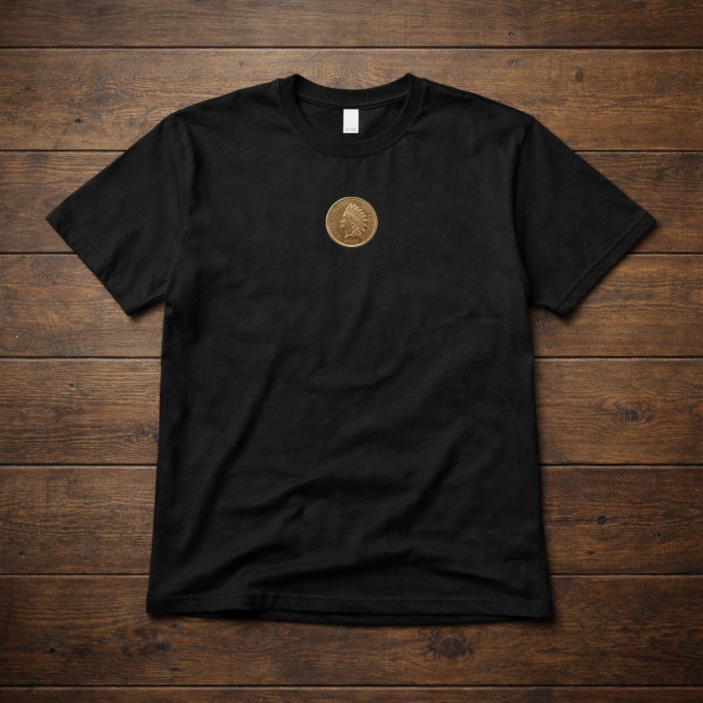 Indian Head Cent Coin T-Shirt — 1859 One Cent Tee Coin Collector Gift — Small