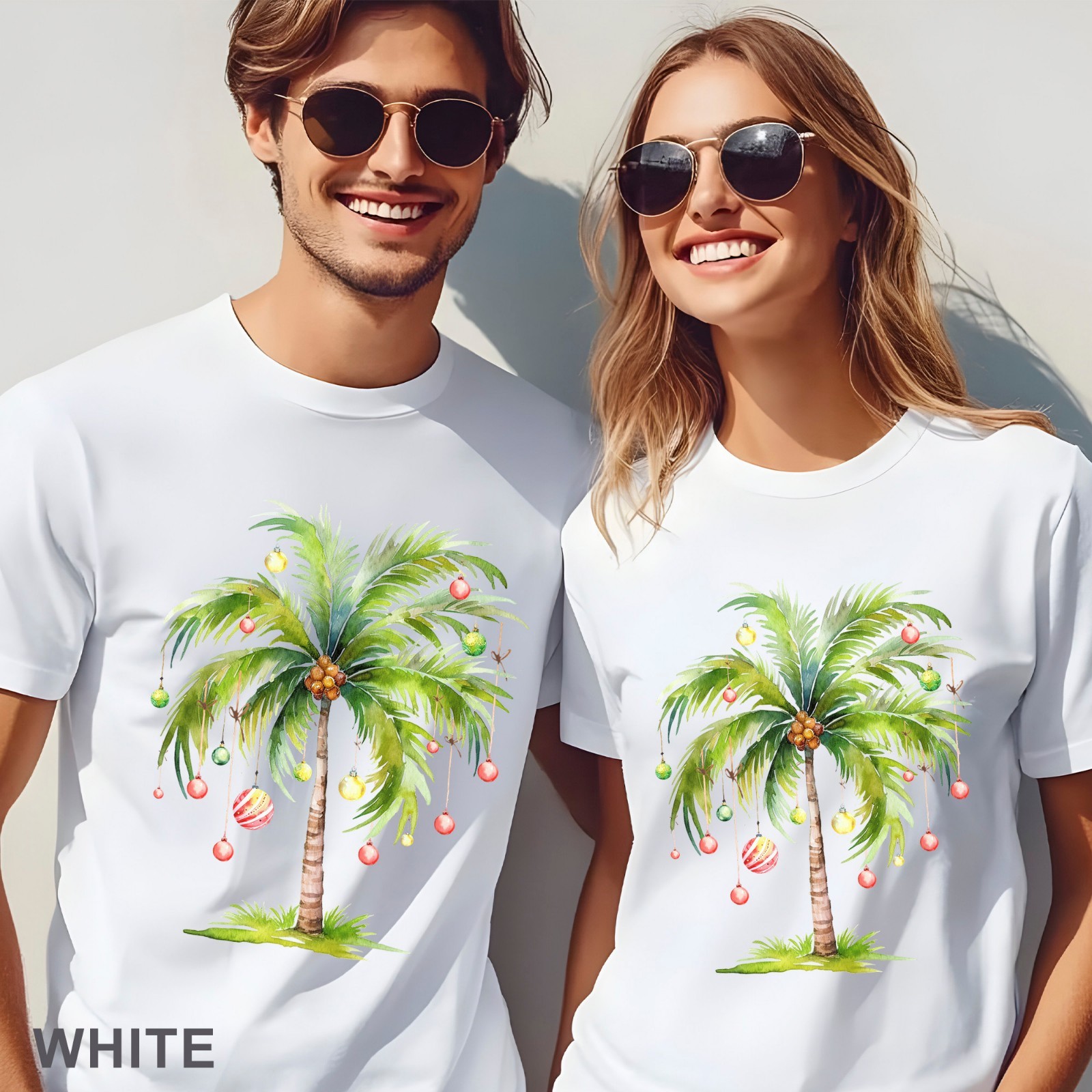 Christmas Palm Tree Shirt, Christmas Tree Tee, Tropical Palm Christmas, 203733