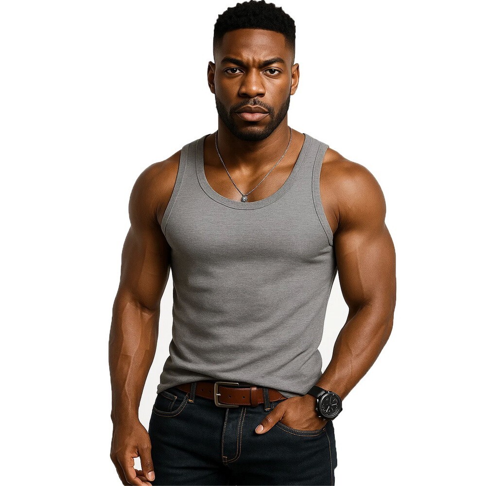 1 3 6 Packs Men 100% Cotton Ribbed Tank Top A-Shirt Wife Beater Undershirts Lot