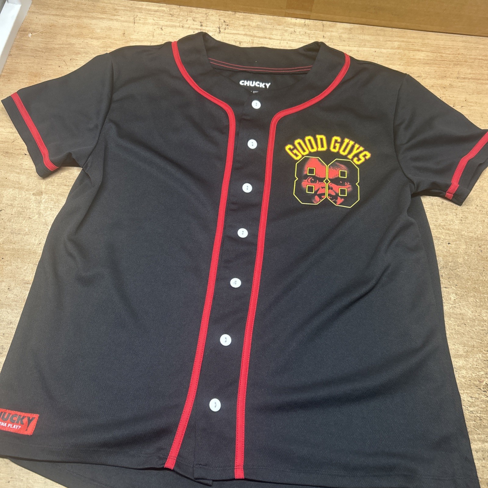 Chucky / Child’s Play Baseball Jersey Size Large Good Guys