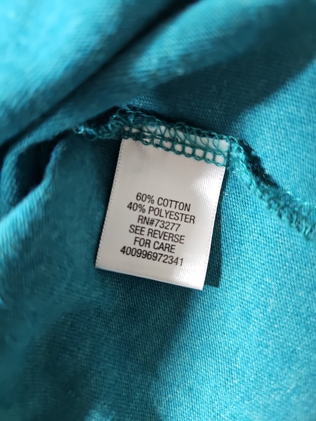 Croft & Barrow Men’s Henley Shirt Easy Care Teal Green Short Sleeve Size Large