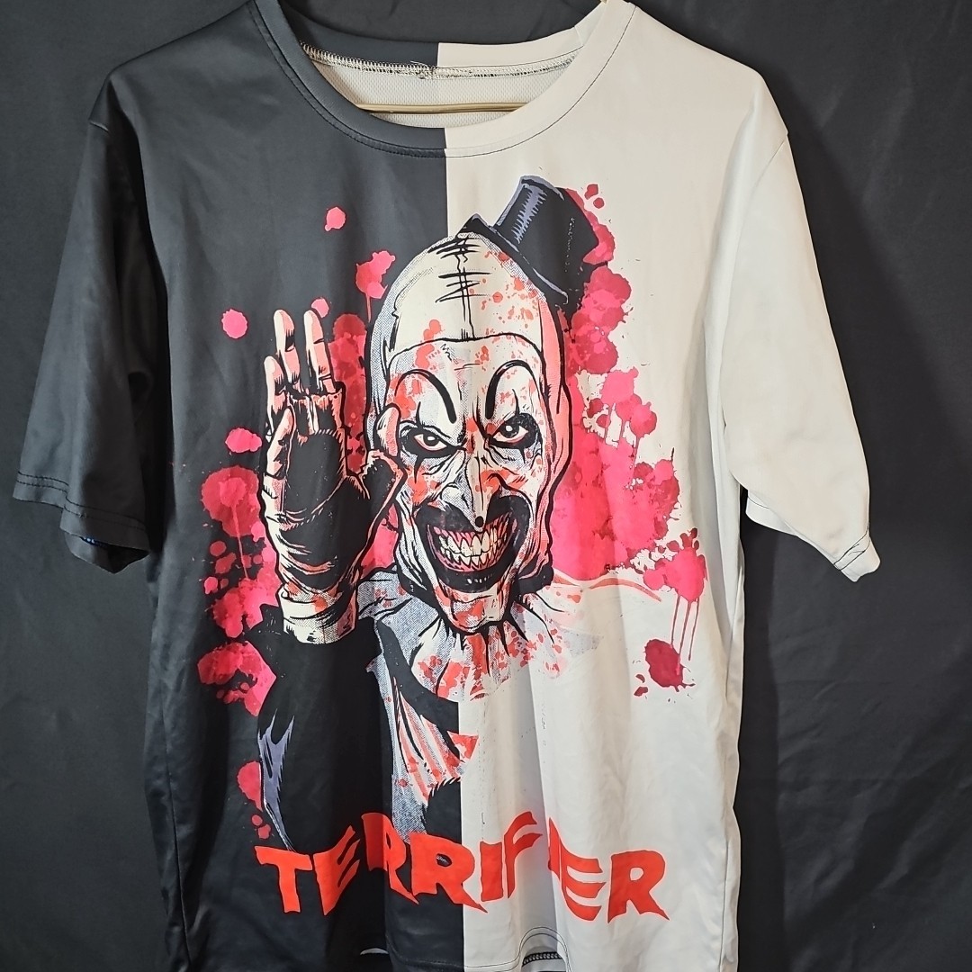 Terrifier 2 Tone Shirt Black/white Size Unknown READ Disc