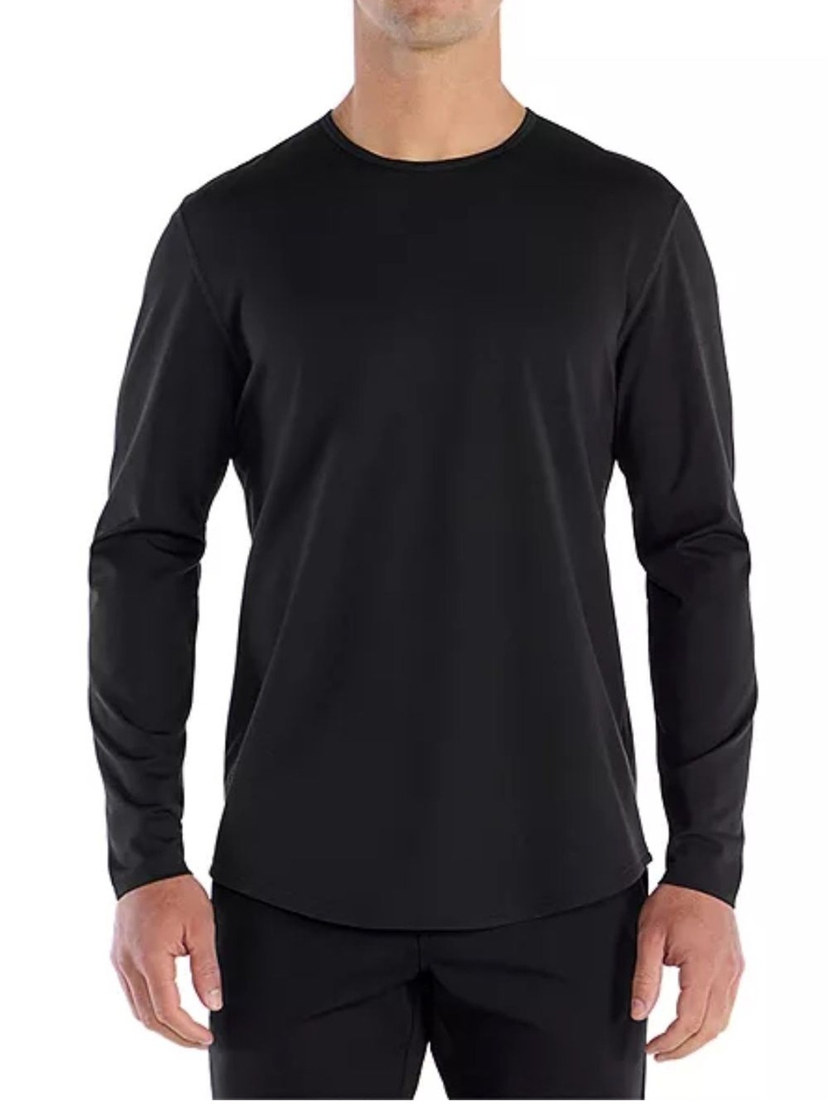 BYLT Basics Men’s Black Long-Sleeve Crewneck Top