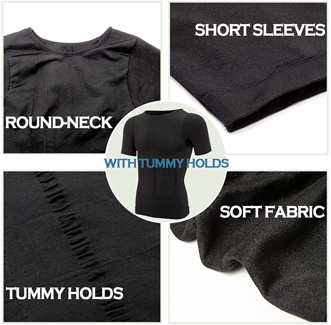 Men’s Cool Dry Short Sleeve Compression Shirts Sports Baselayer Workout Tank Top