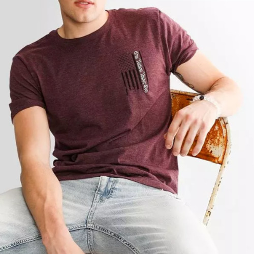 HOWITZER Men’s ONE NATION 25% Off Retail Wine Short Sleeve Crew Tee X-Large NWT