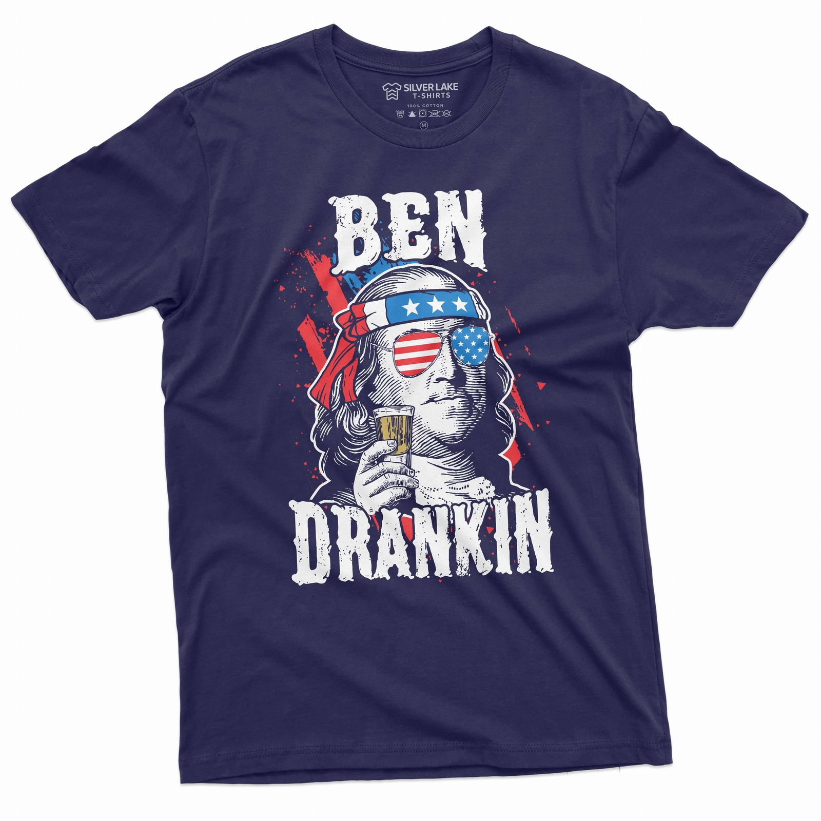 Funny Drinking Ben Drankin Tee shirt Benjamin Franklin USA 4th of July shirt