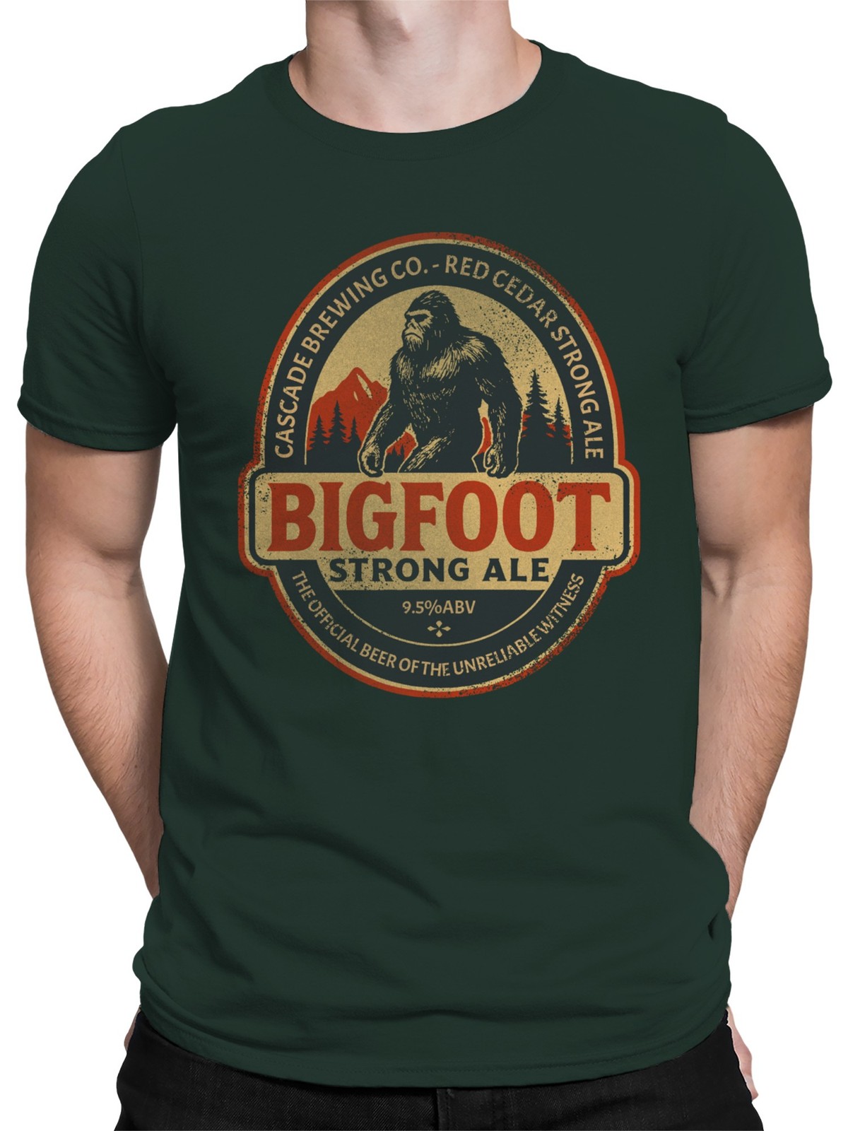 Bigfoot Strong Ale Craft Beer Label Men’s T-shirt