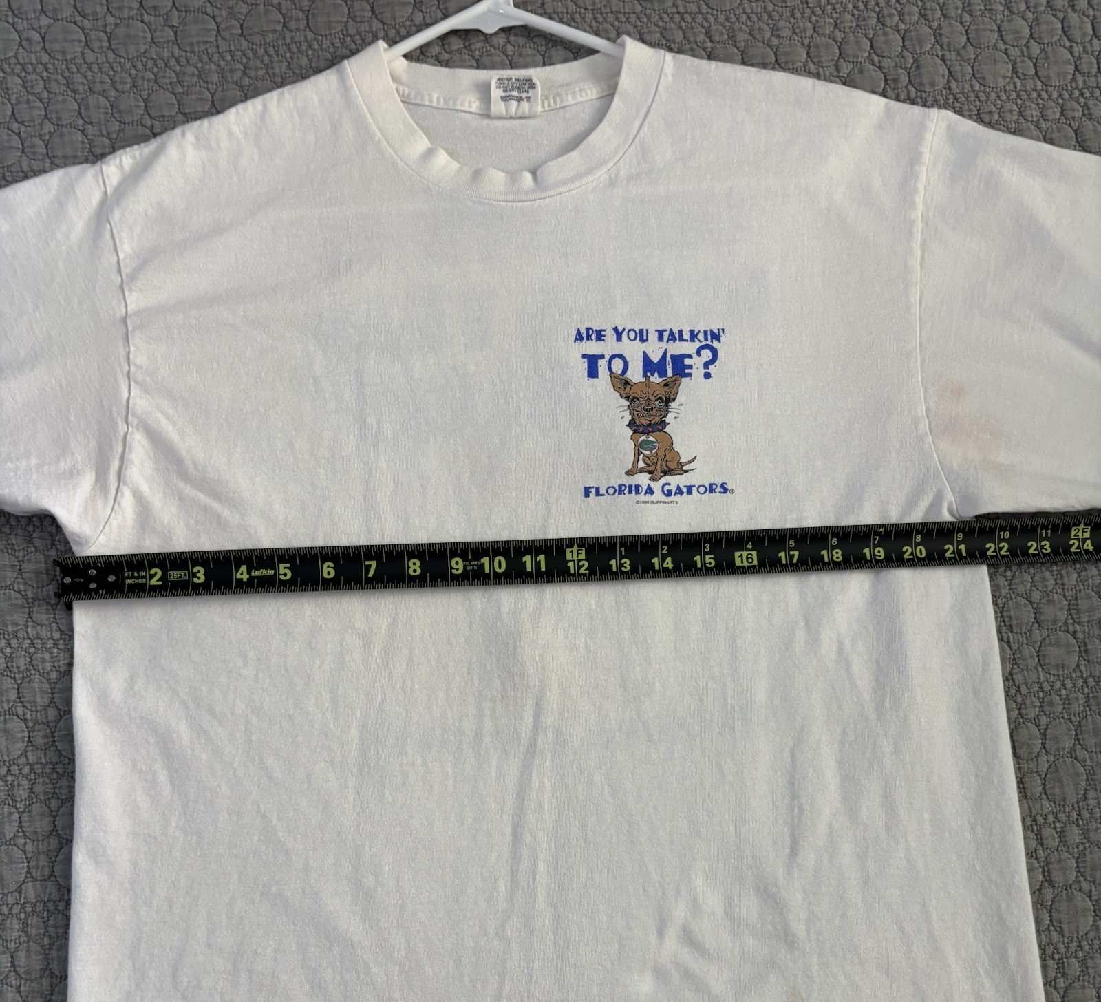 Vtg Florida Gators 1998 Single Stitch XL Ruppshirts USA Graphic Tee Dog Angry