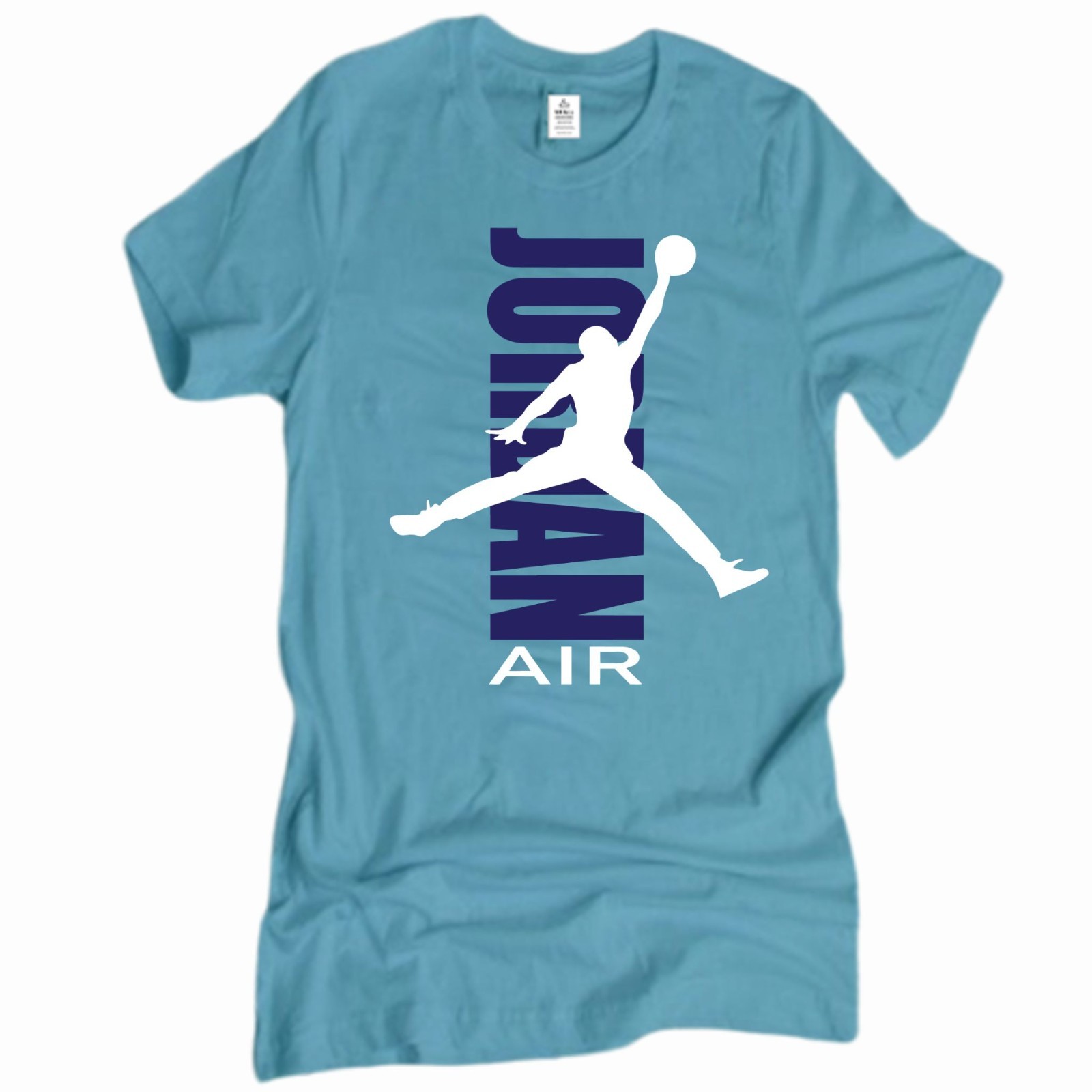 Sky Blue Iconic Sports Brand Shirt – Retro Athletic Streetwear Graphic Tee