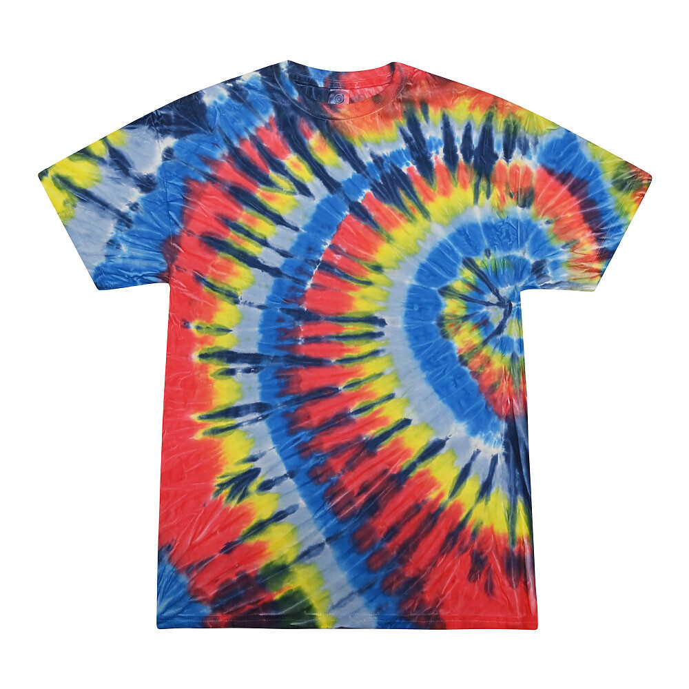 Tie Dye T-Shirts Multi-Color Adult XXX-Large 100% Cotton Colortone