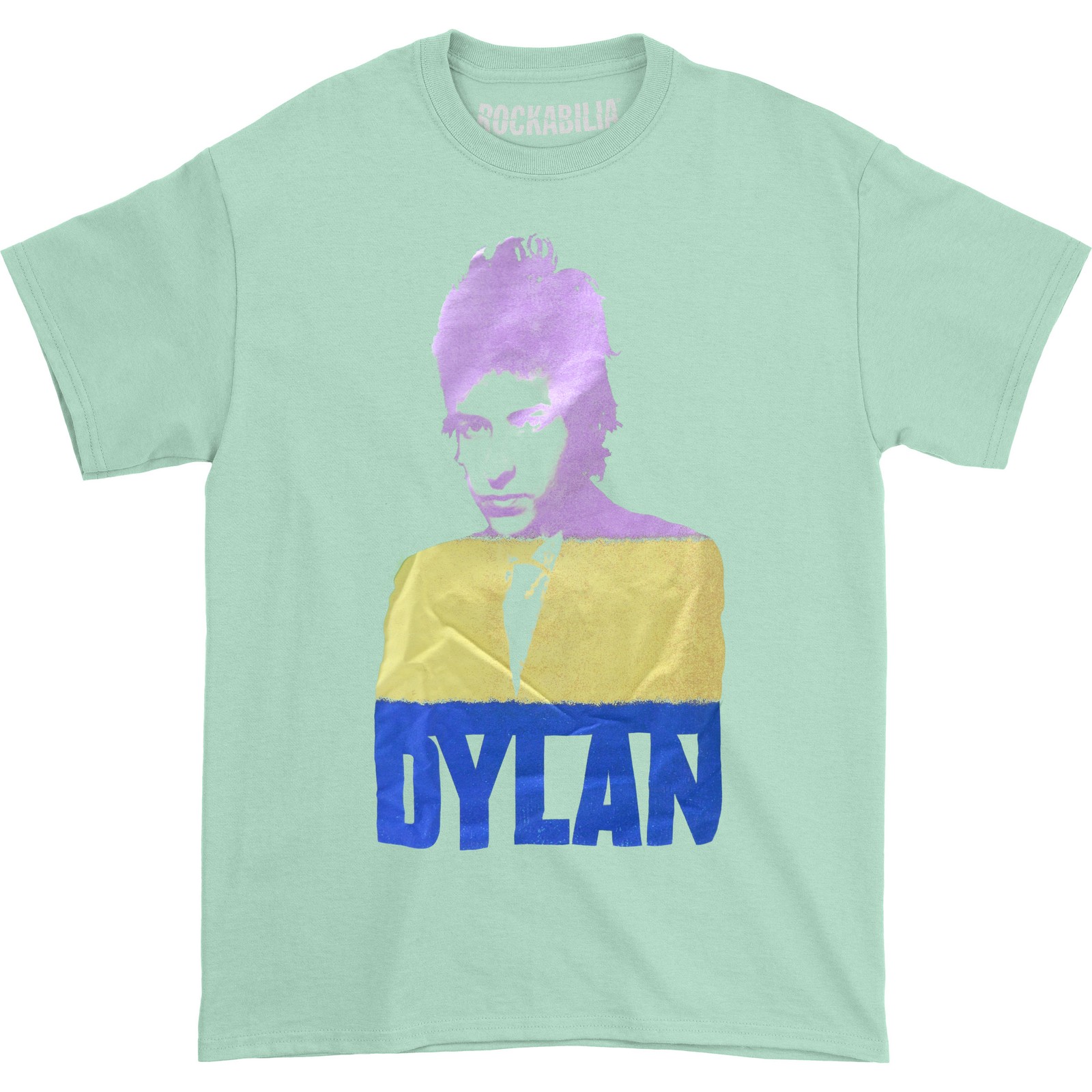 Men’s Bob Dylan Multi Color Photo (Rockabilia Exclusive) T-shirt XX-Large Green
