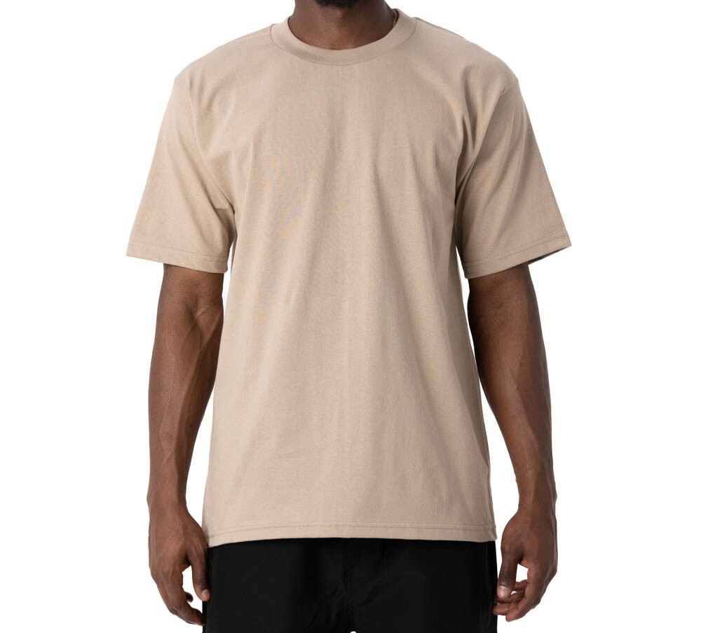 Pro Club Men’s Heavyweight Plain Cotton Short Sleeve Crew Neck T-Shirt Big Tall