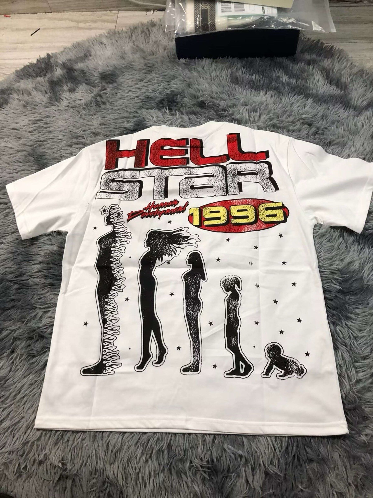 Hellstar Brain Anatomy Graphic T-Shirt White Men’s New Streetwear