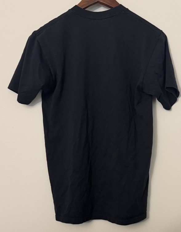 Vintage 90s JERZEES 50/50 Black Bald Eagle Made USA Crew Neck T-Shirt Unisex M