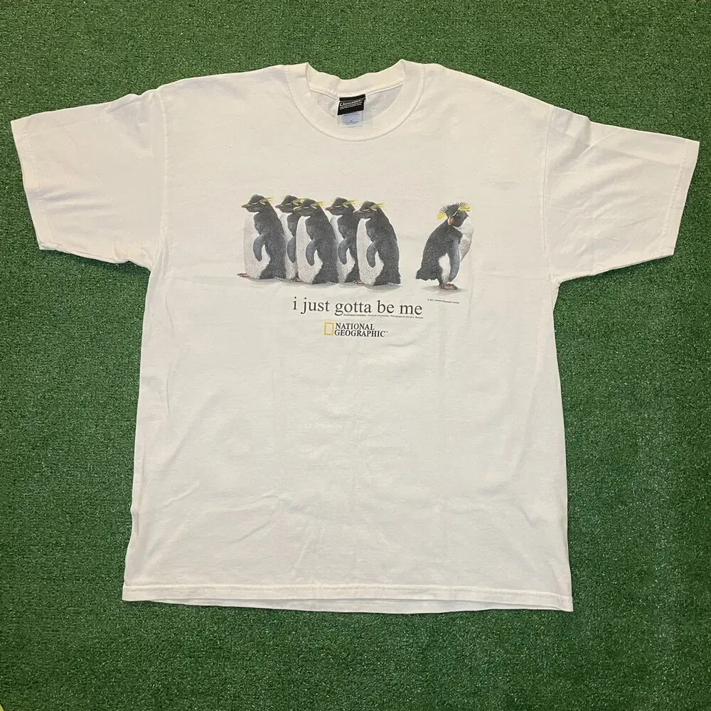 Vintage Rockhopper Penguin National Geographic t-shirt Reprint Gift for Fans