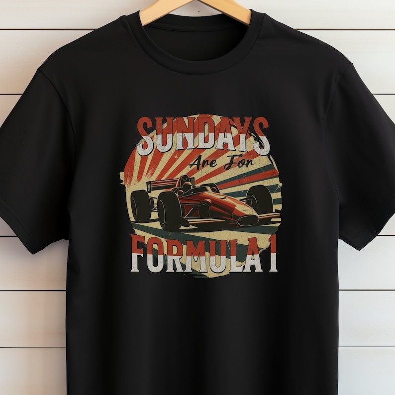 Adult Unisex Retro Formula 1 Racing Classic Car Graphic T-Shirt
