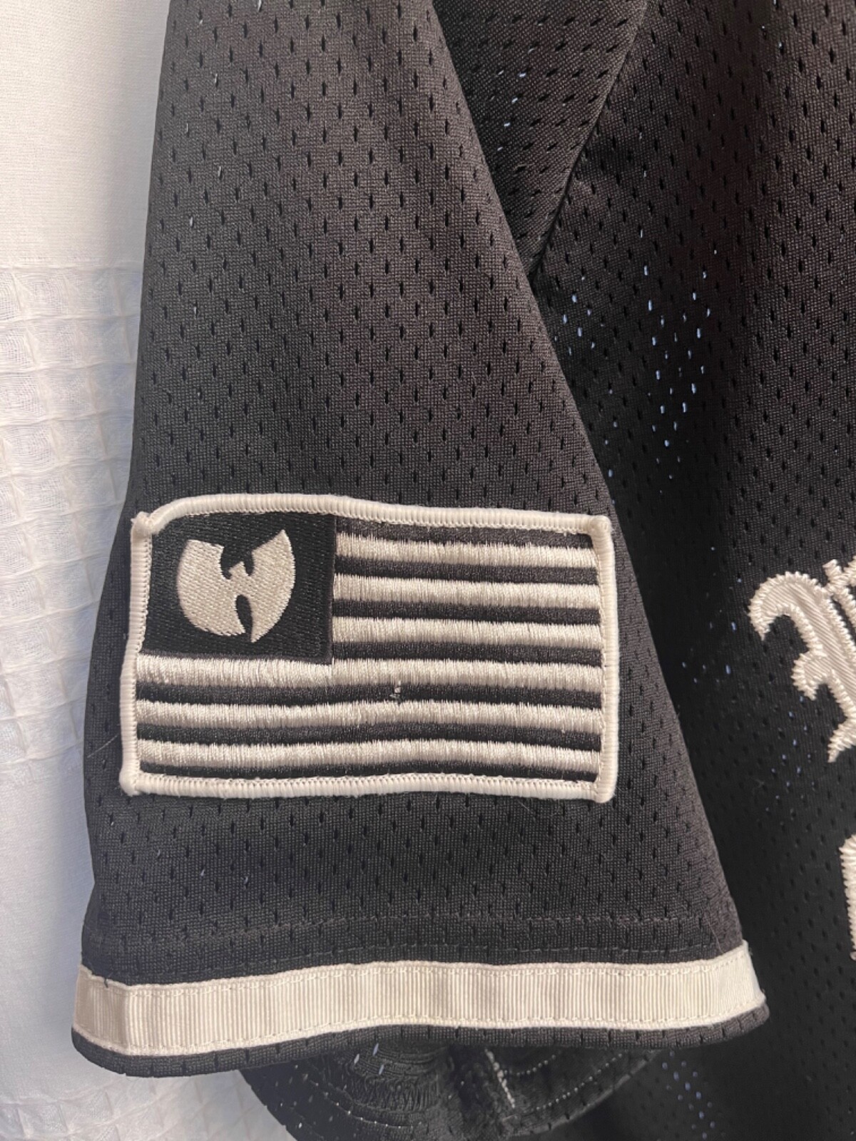 RARE Black Wu-Tang OG Wutang Brand Baseball Jersey CREAM Black Medium