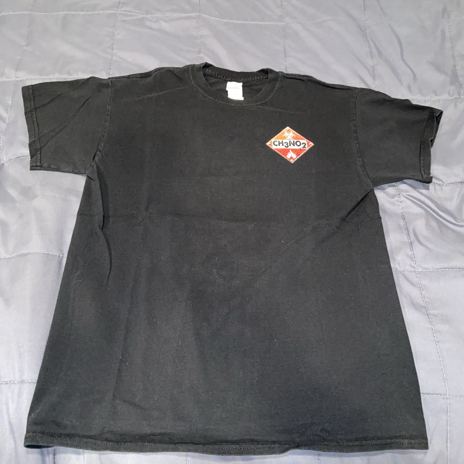 NHRA Nitromethane CH3NO2 Black Y2K Short Sleeve Vintage T-Shirt Adult Size M