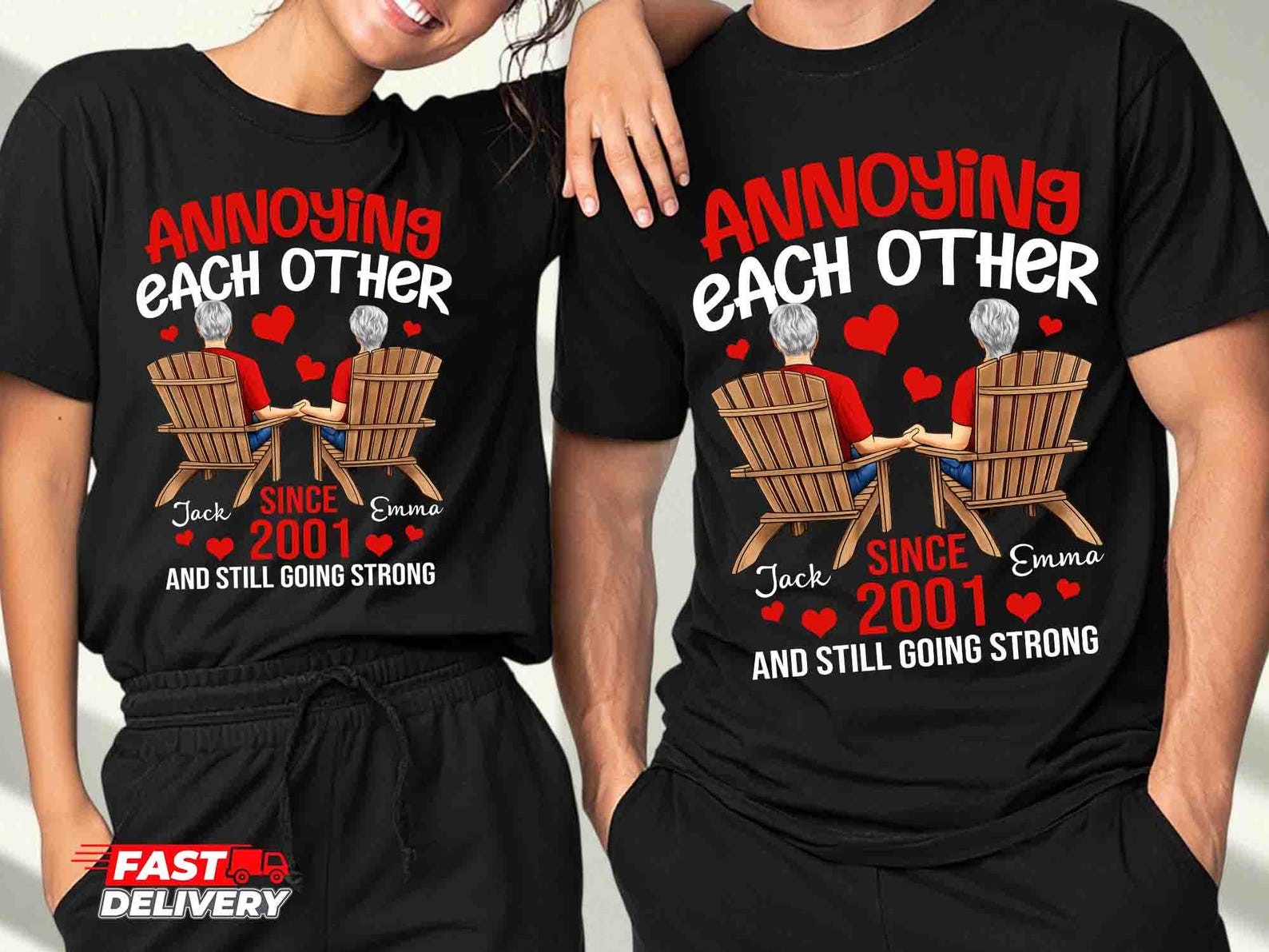 Personalized Annoying Each Other Since Shirt, Couples Gifts, Matching Anniversa