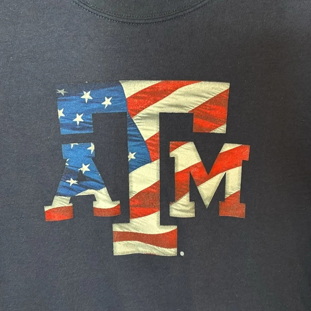 Texas A&M Fanatics Blue Patriotic Aggies Mens T Shirt Sz Small Tee America