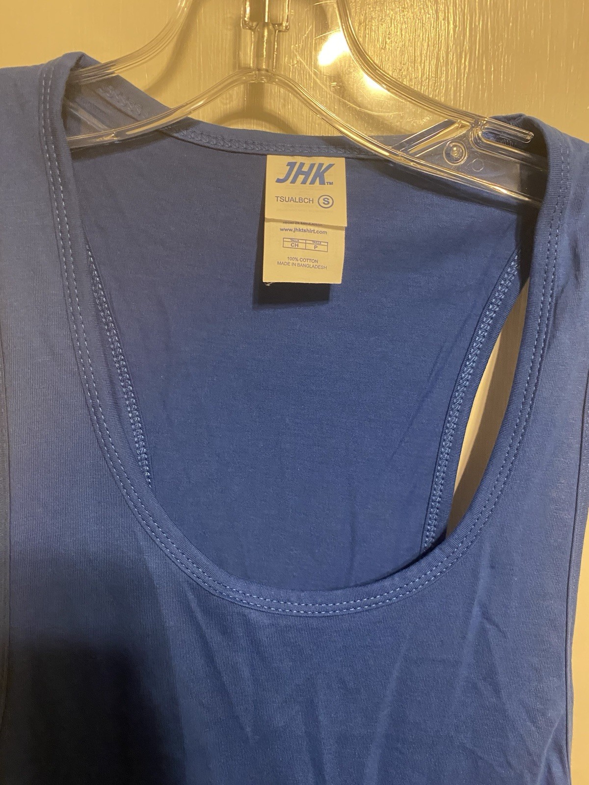 JC DISTRO Men’s Tank Top Racerback Deep cut arms Royal Blue Size Small NWT New
