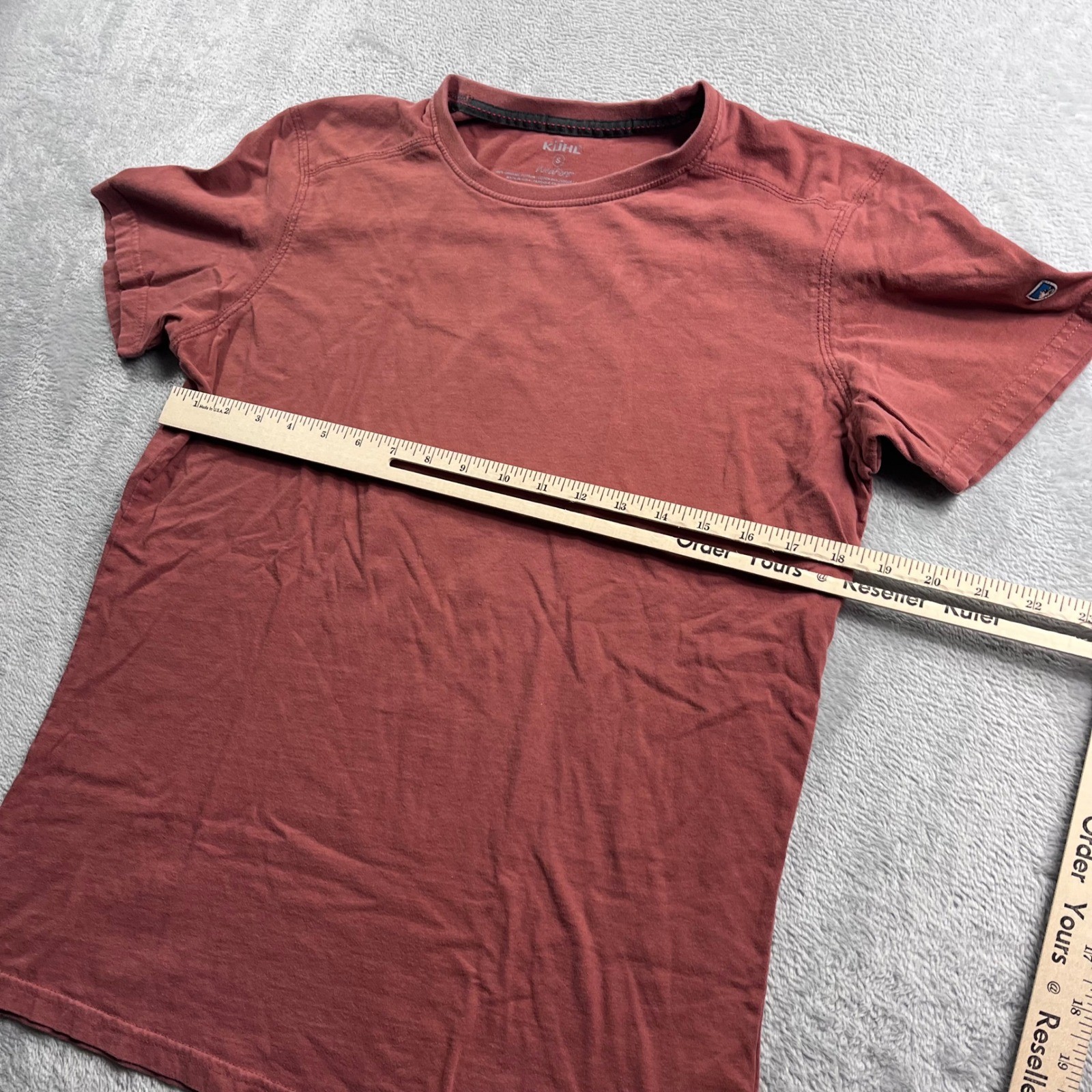 Kuhl Wildfibre Mens Small Organic Cotton Short Sleeve T-Shirt Red Clay