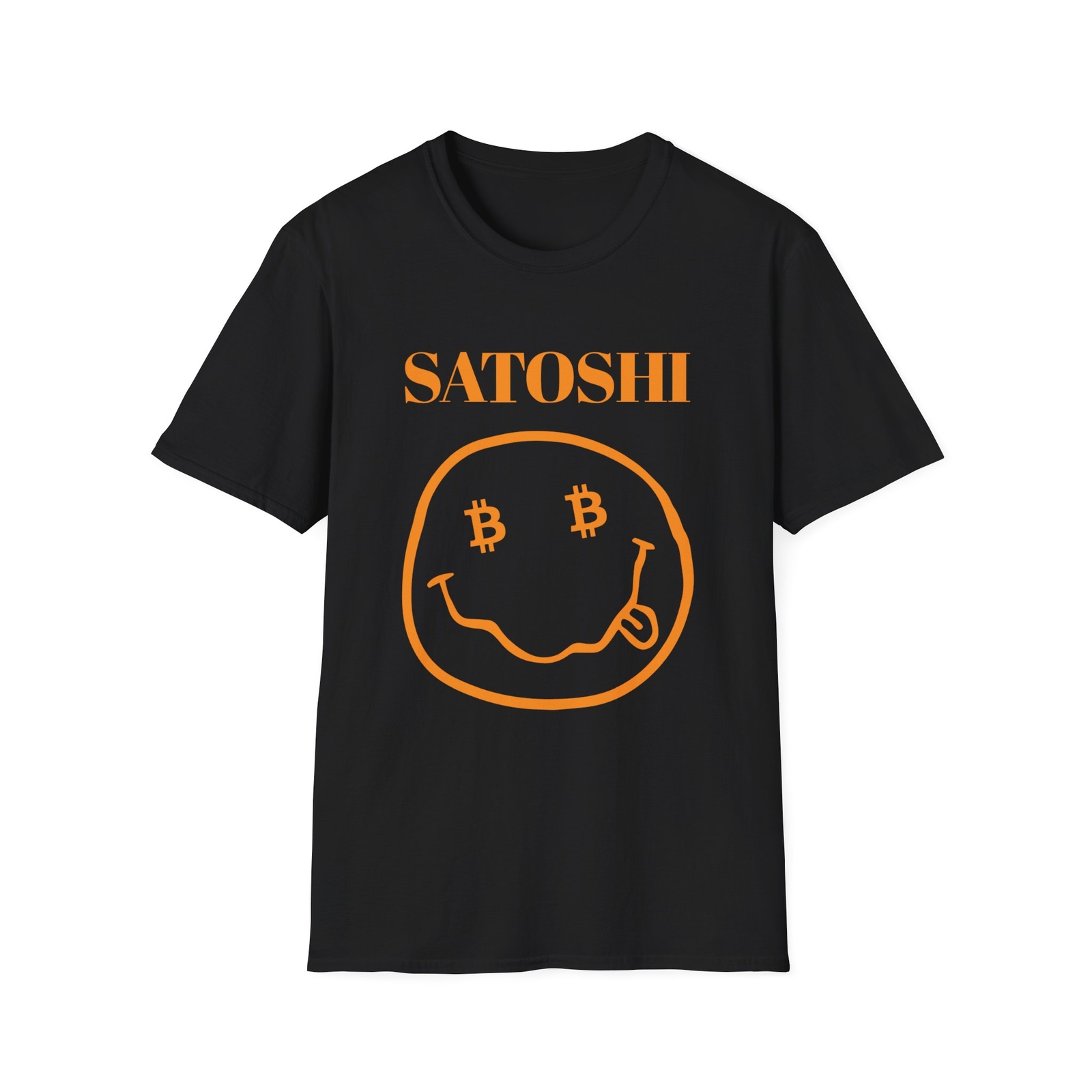 Satoshi Grunge Bitcoin BTC T-Shirt, Cryptocurrency Tee, Blockchain, HODL
