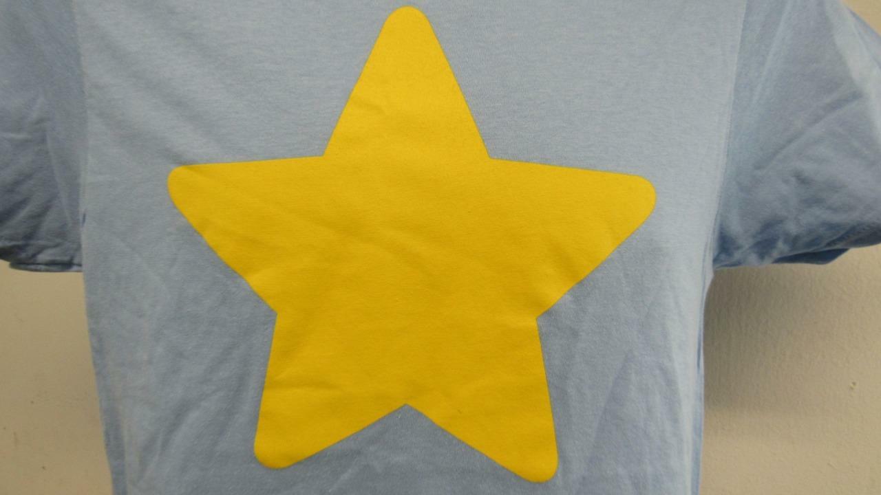 New Steven Universe Licensed Mens Sizes S-M-L-XL Blue Yellow Star T-Shirt