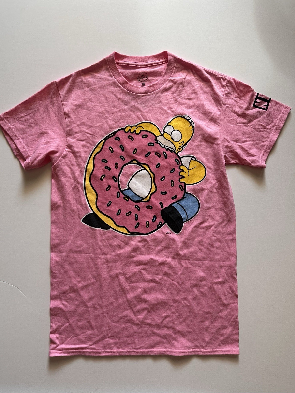 The Simpsons Homer Donut Pink Neff T-Shirt New