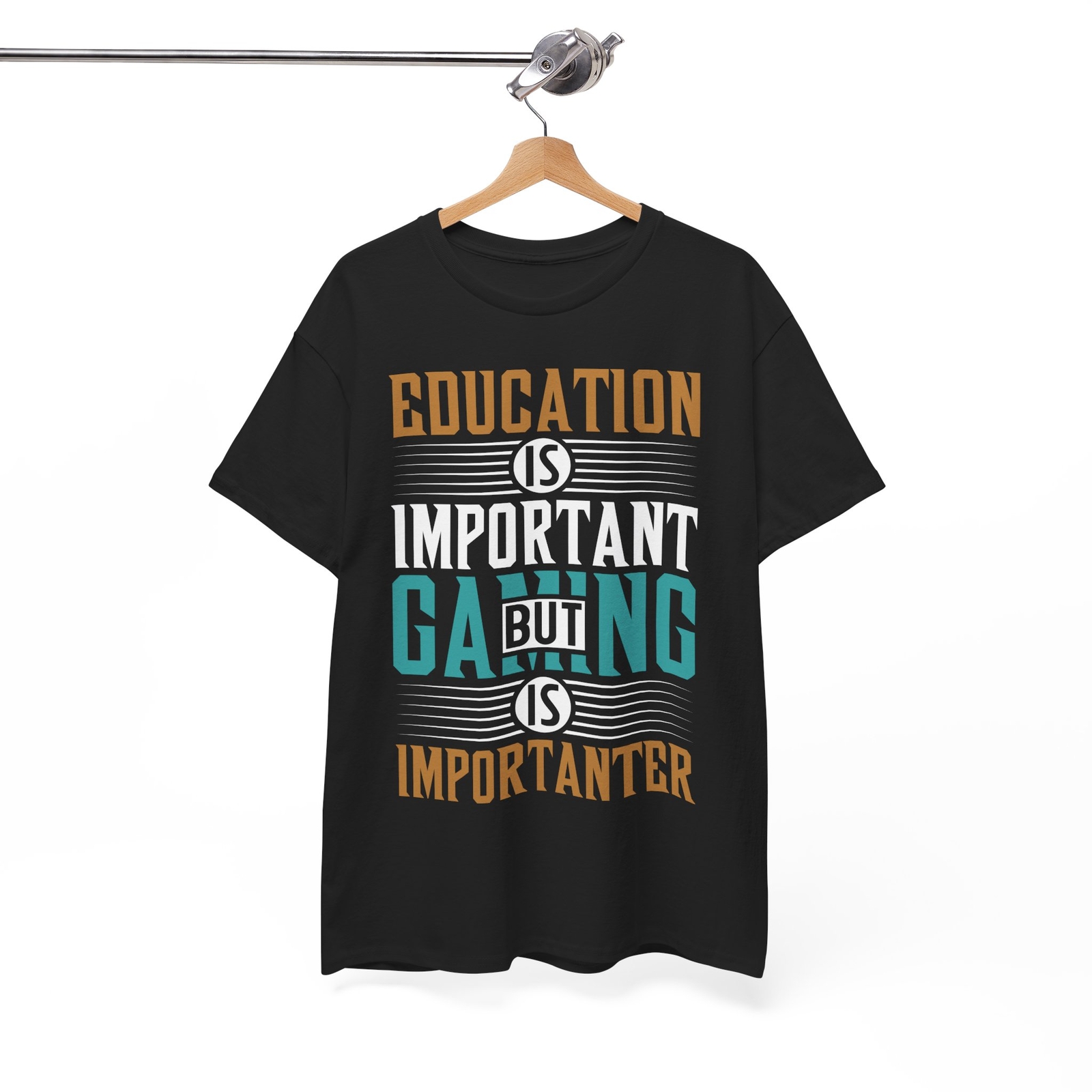 Gaming is importanter T-Shirt | Fun Video Game Tee | Retro Gamer Graphic Shirt