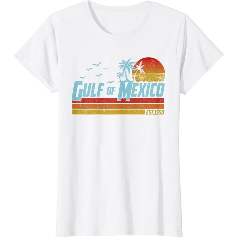 Gulf of Mexico Est 1550 Retro Vintage Beach T-Shirt