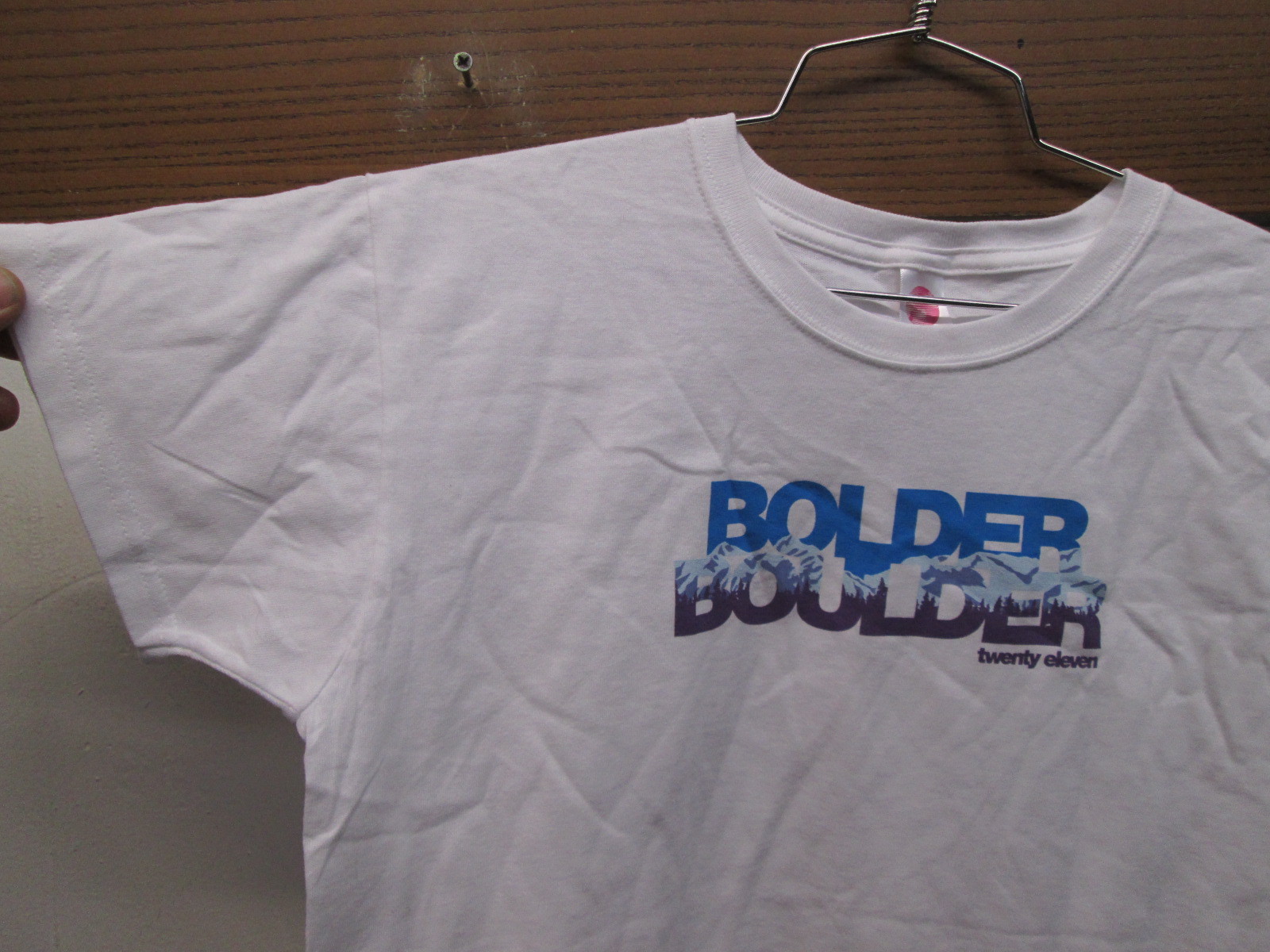 NEW! Race Gear 100% Cotton T-shirt Bolder Boulder 2011 10K tee Memorial Day M