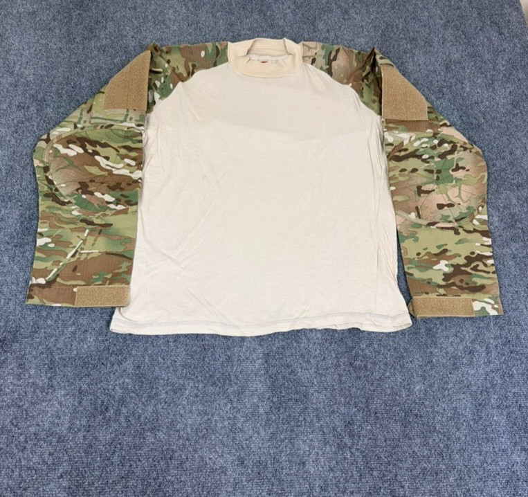 TRU-SPEC Tactical Combat Shirt Mens Tan Camo Cordura Baselayer Ripstop Size L