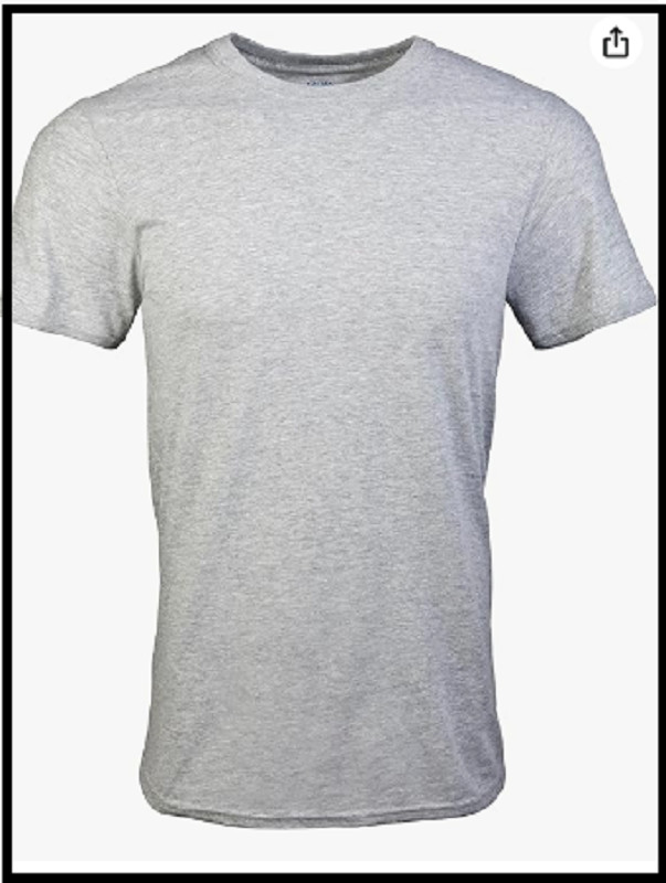Gildan Men’s Crew T-Shirts Multipack Style G1100 Assorted Black 5-Pack, X-Large