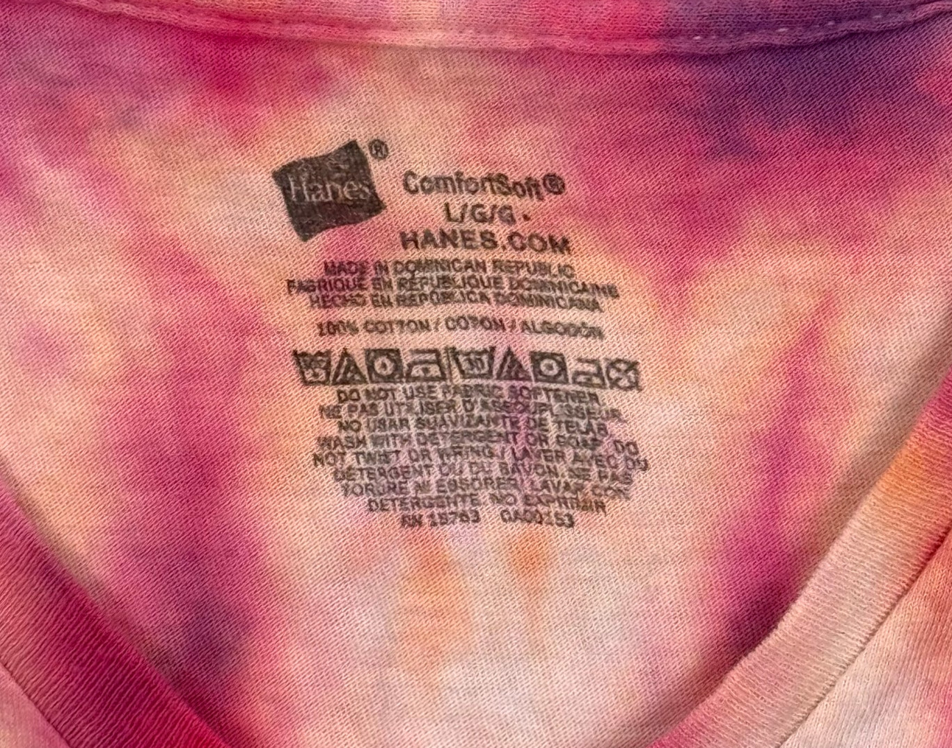 Tie Dye Shirt Large Hanes Comfort Soft Short Sleeve Handmade Cotton Tee Hippie