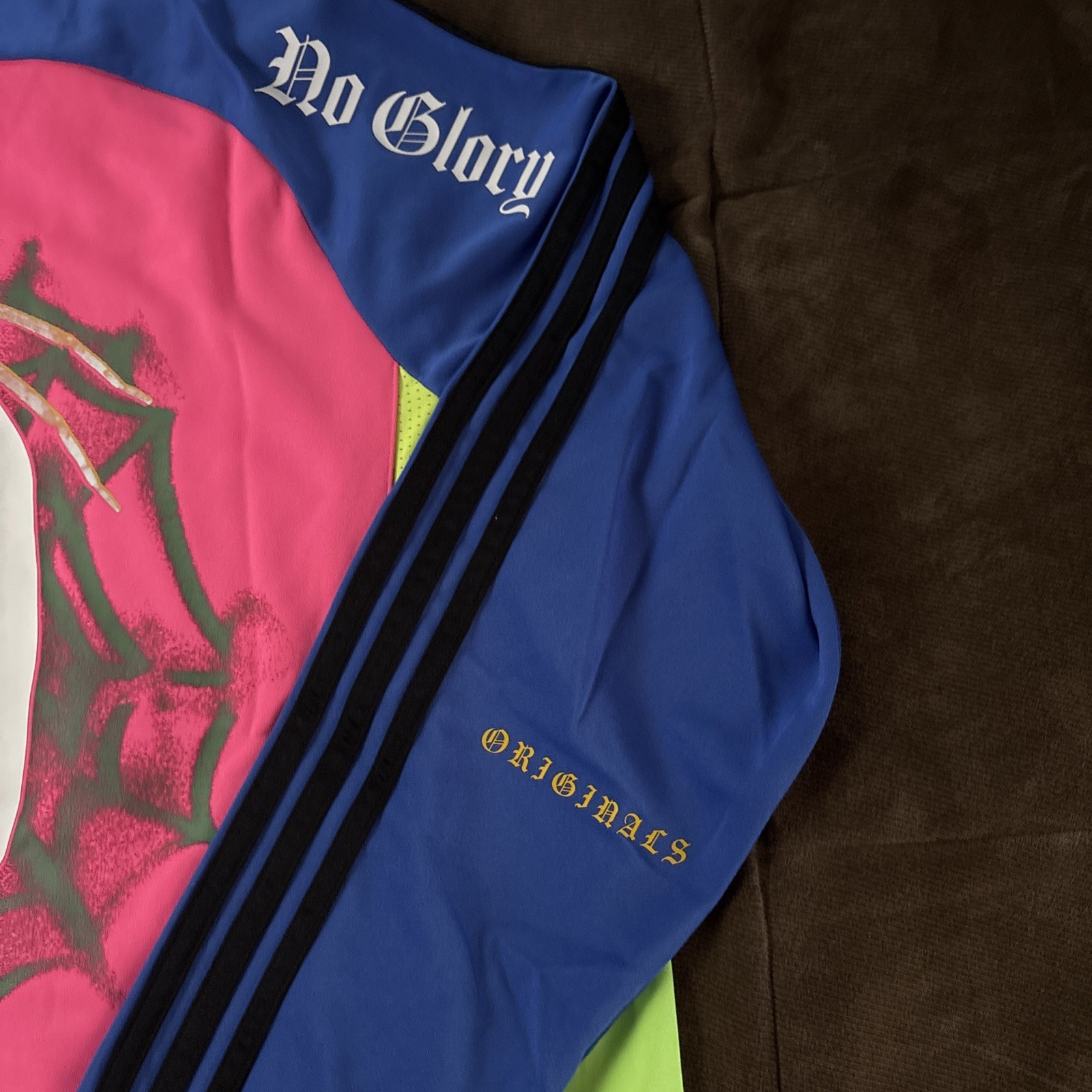 Adidas Mens Size M Pink Blue Green JW0203 Spiders Goalkeeper Loose Jersey Shirt
