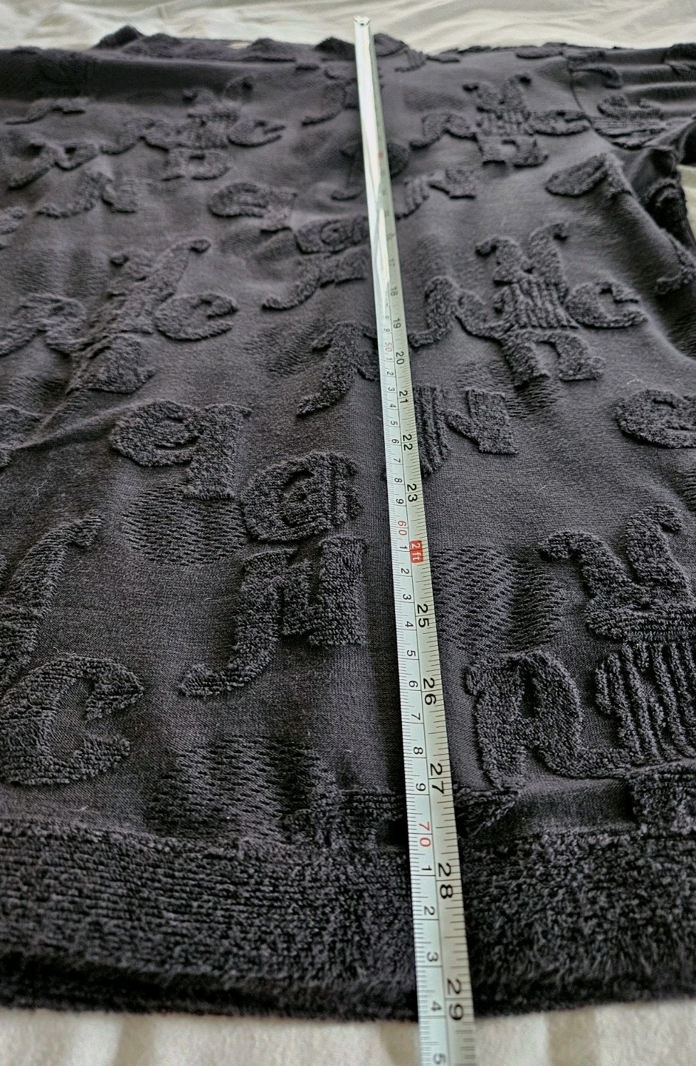 Vintage Matsuda Nicole Tokyo Japan Textured Terry Shirt Black Letter Pattern M-L