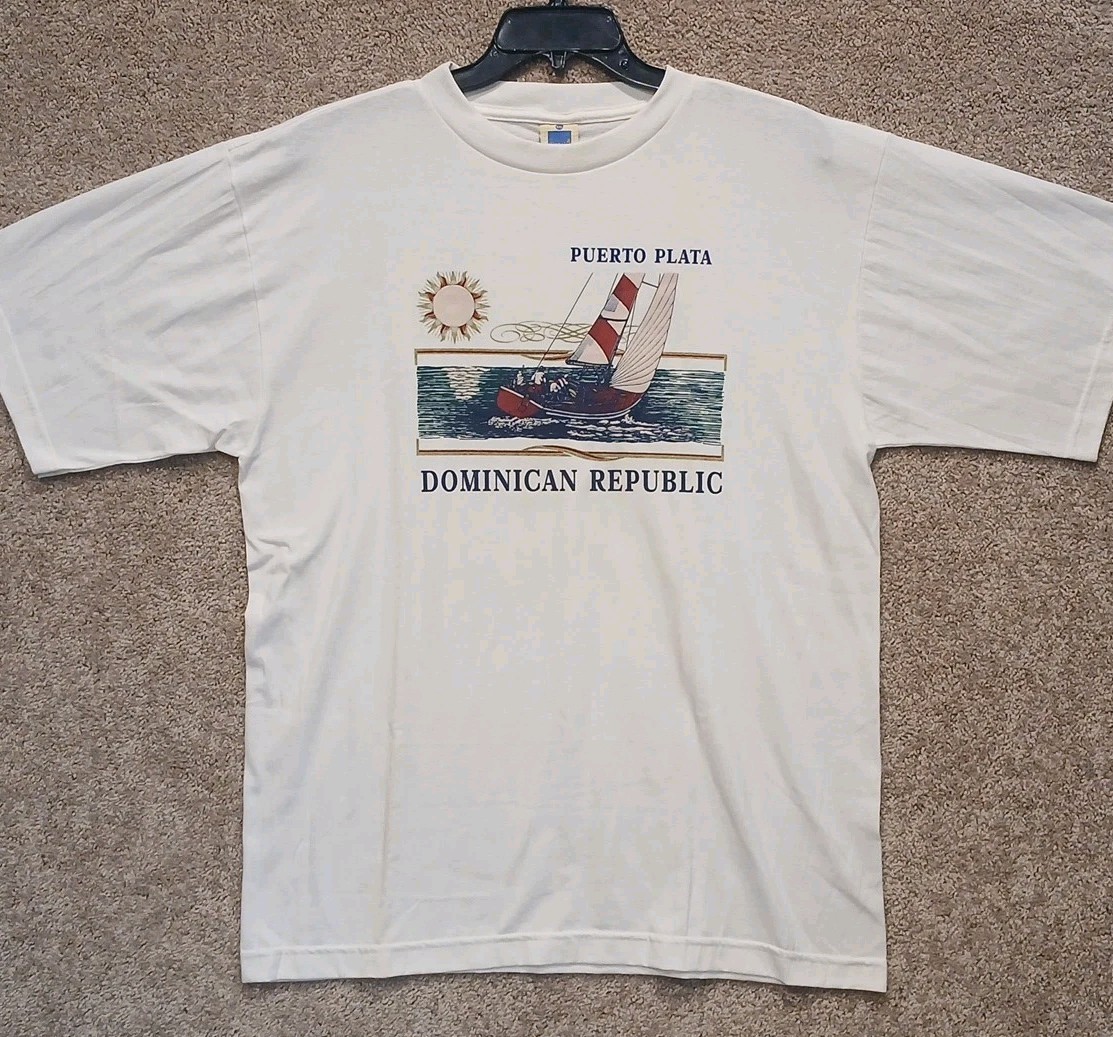 Wrangler Mens Size XXL White Tee Shirt Puerto Plata Dominican Republic