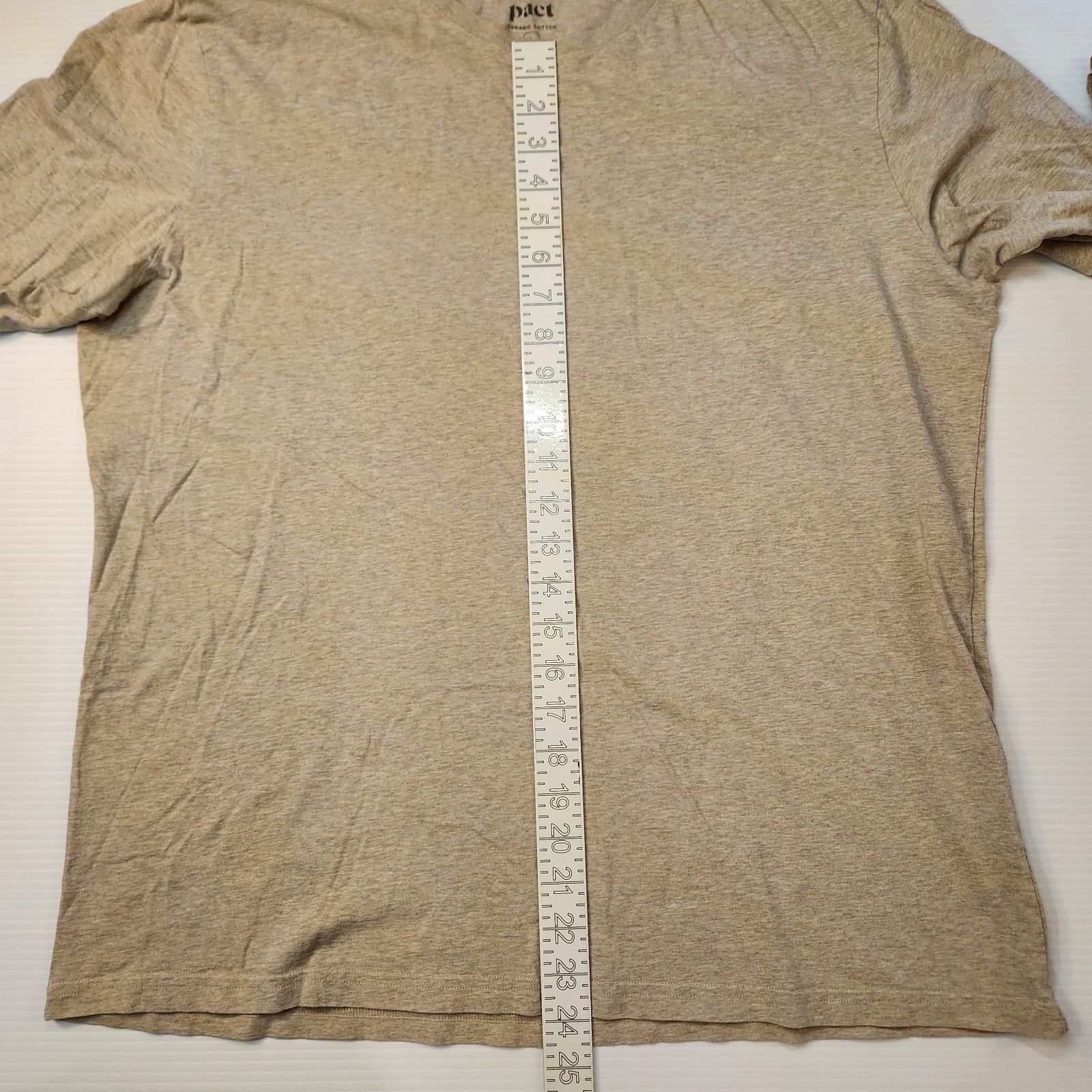 Pact Long Sleeve Tees (2 Pack) Mens Large Grey & Beige Organic Cotton Crewneck
